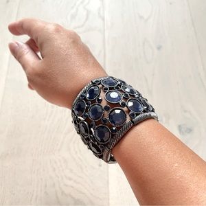 4/$26 | Stretchy Blue Jewels Cuff Style Bracelet